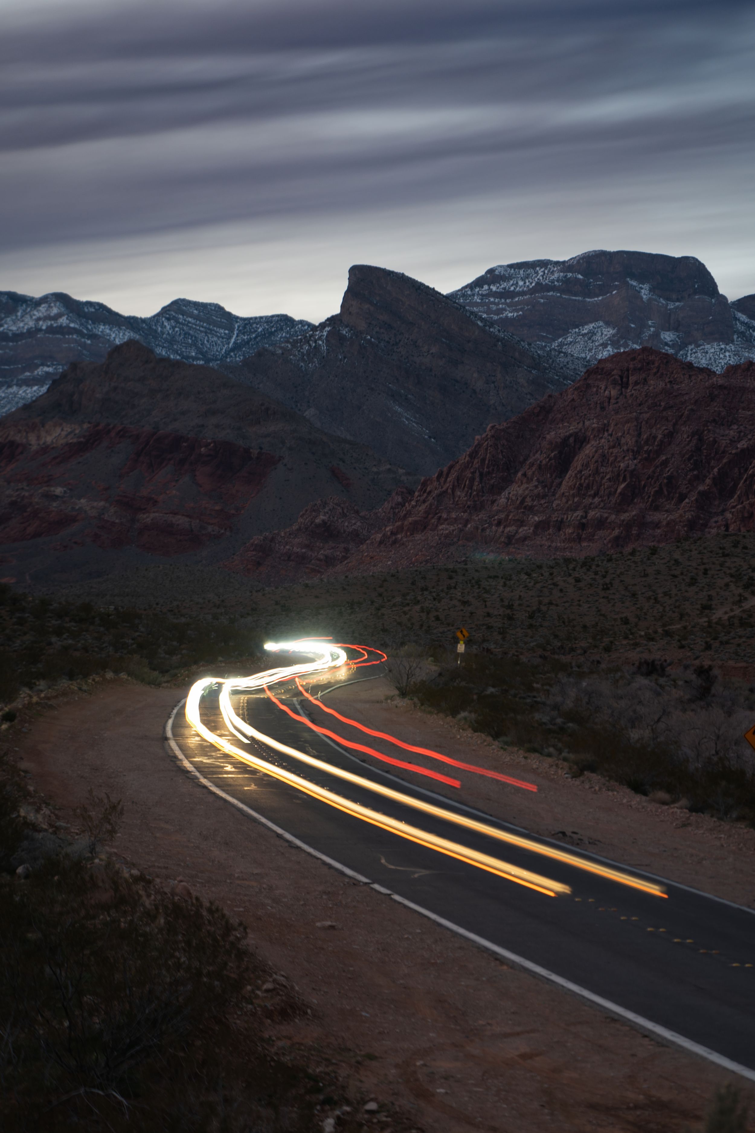 Long exposure shot at Red Rock Canyon