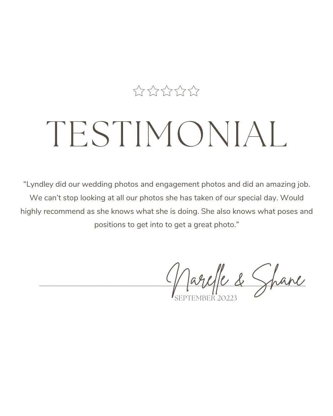 Simple testimonial design with five star rating and elegant typography.