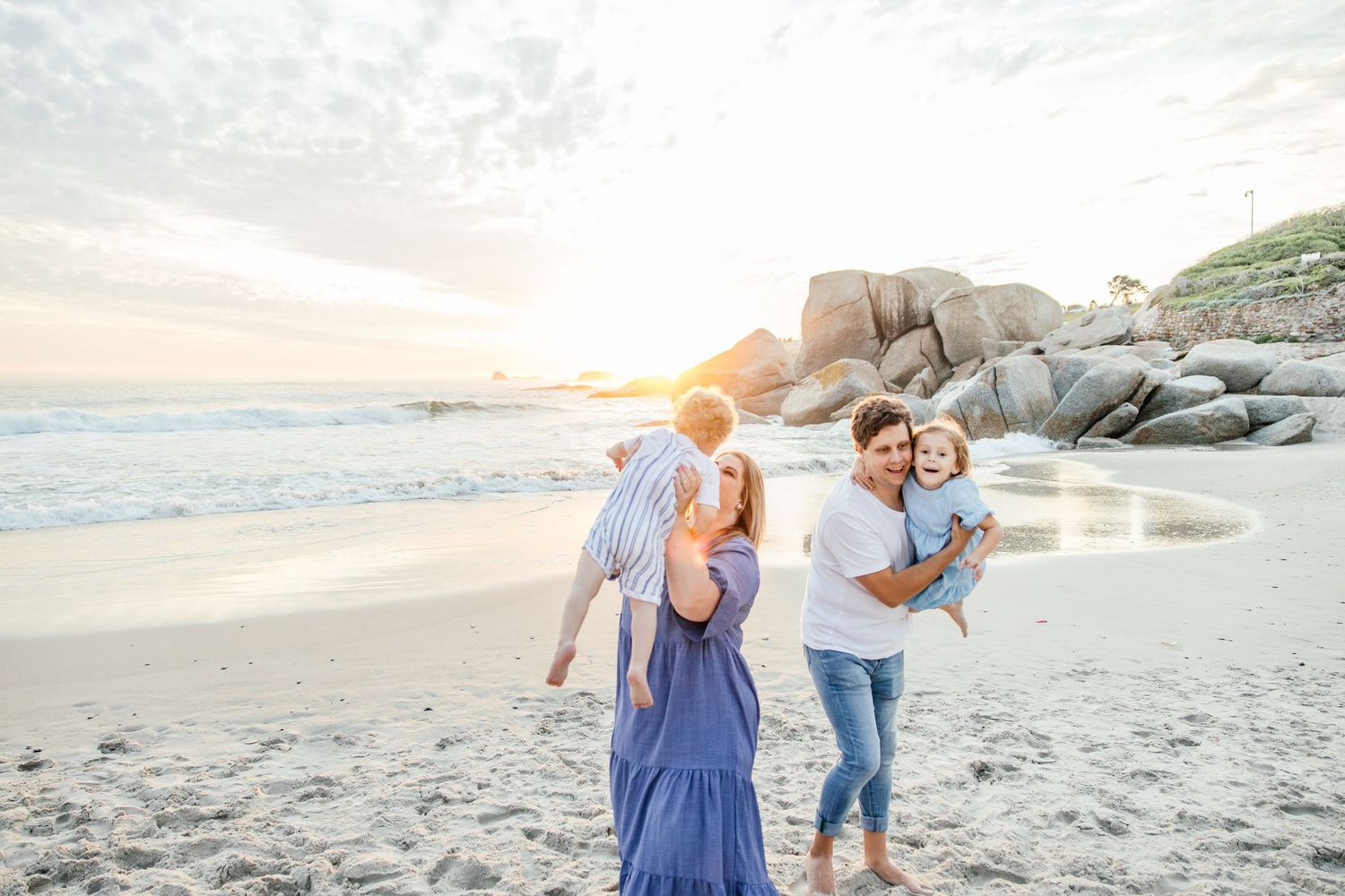 Cape Town Wedding and Engagement Photographer.Familyshoot  at Clifton , Cape Town captured by Melissa Van Riel Photography