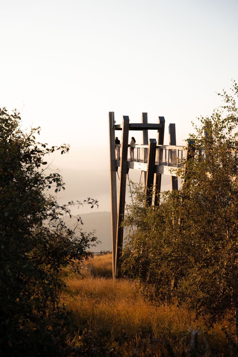 Passerelle du mont-revard au coucher du soleil