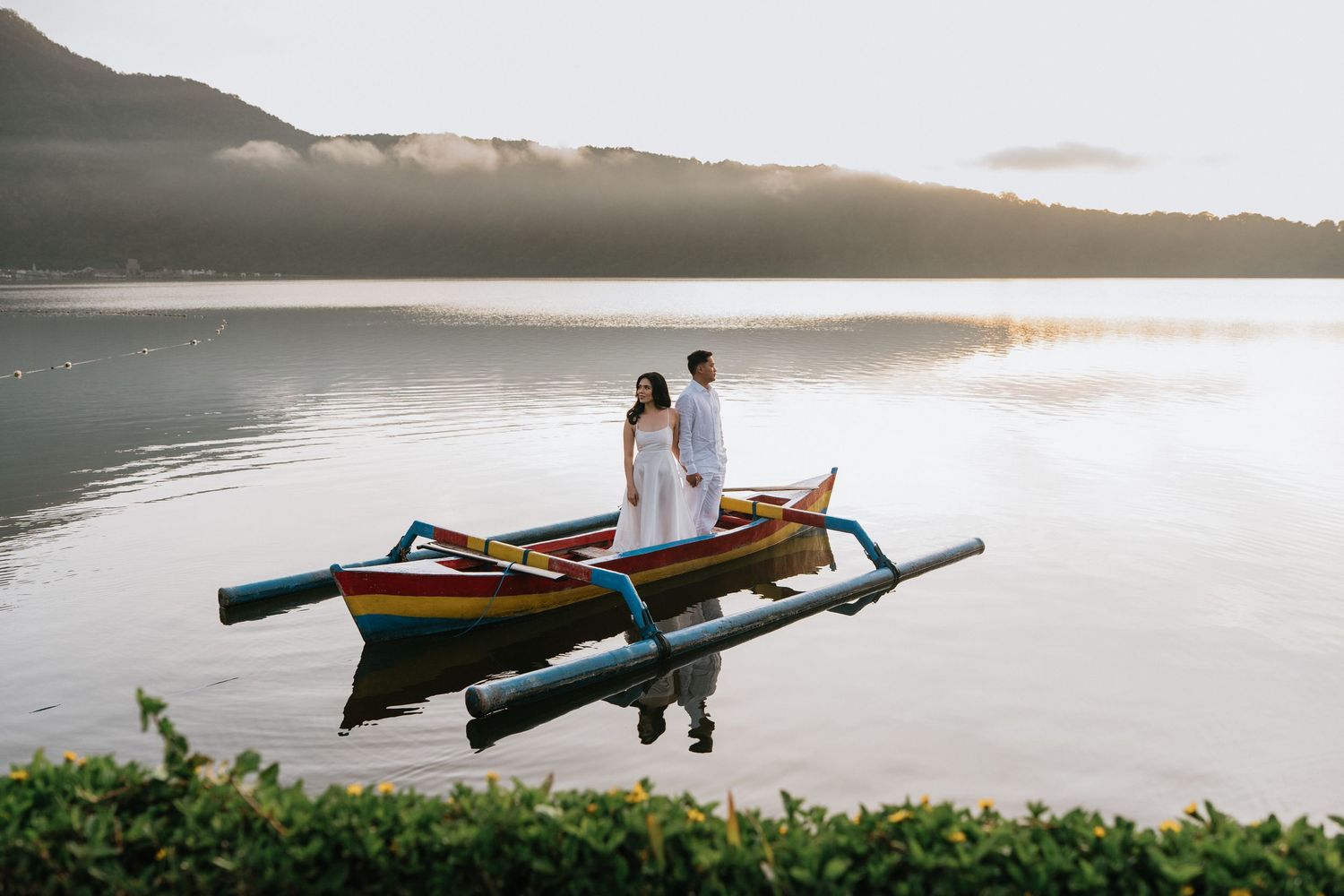 Romantic engagement photoshoot at Lake Bali
