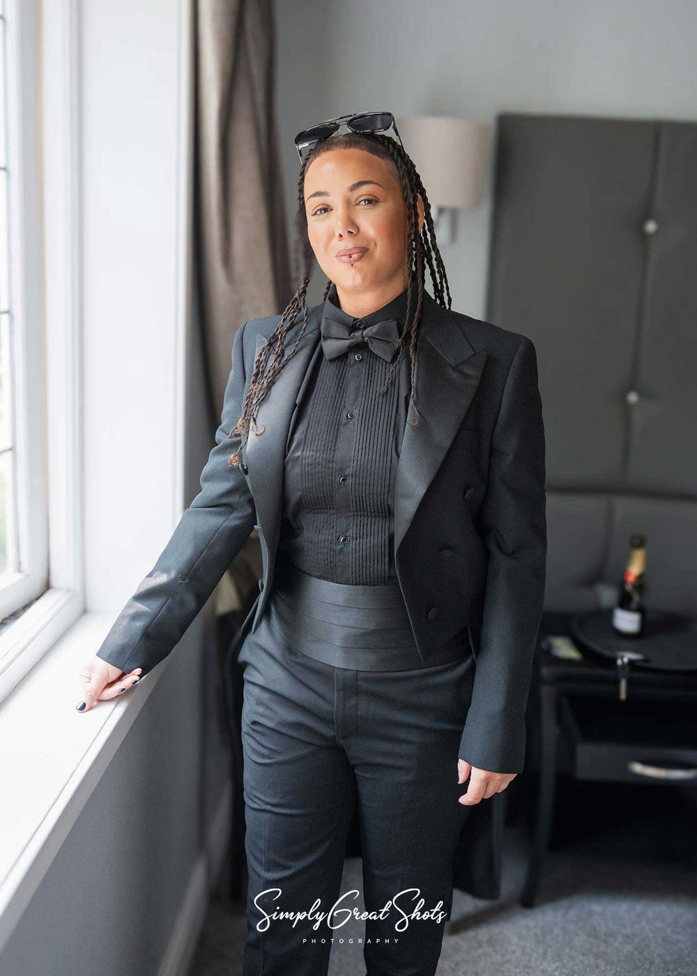 Southcrest Manor wedding photographer captures a LGBTQ+ Bride ready to walk down the aisle.