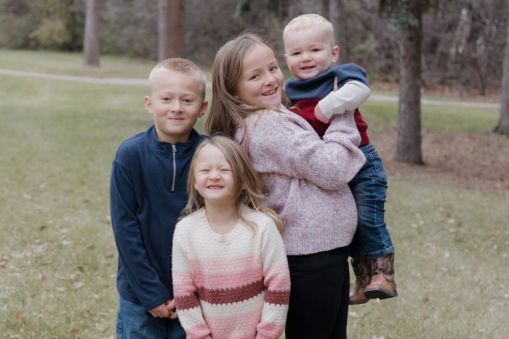 Family photo with children