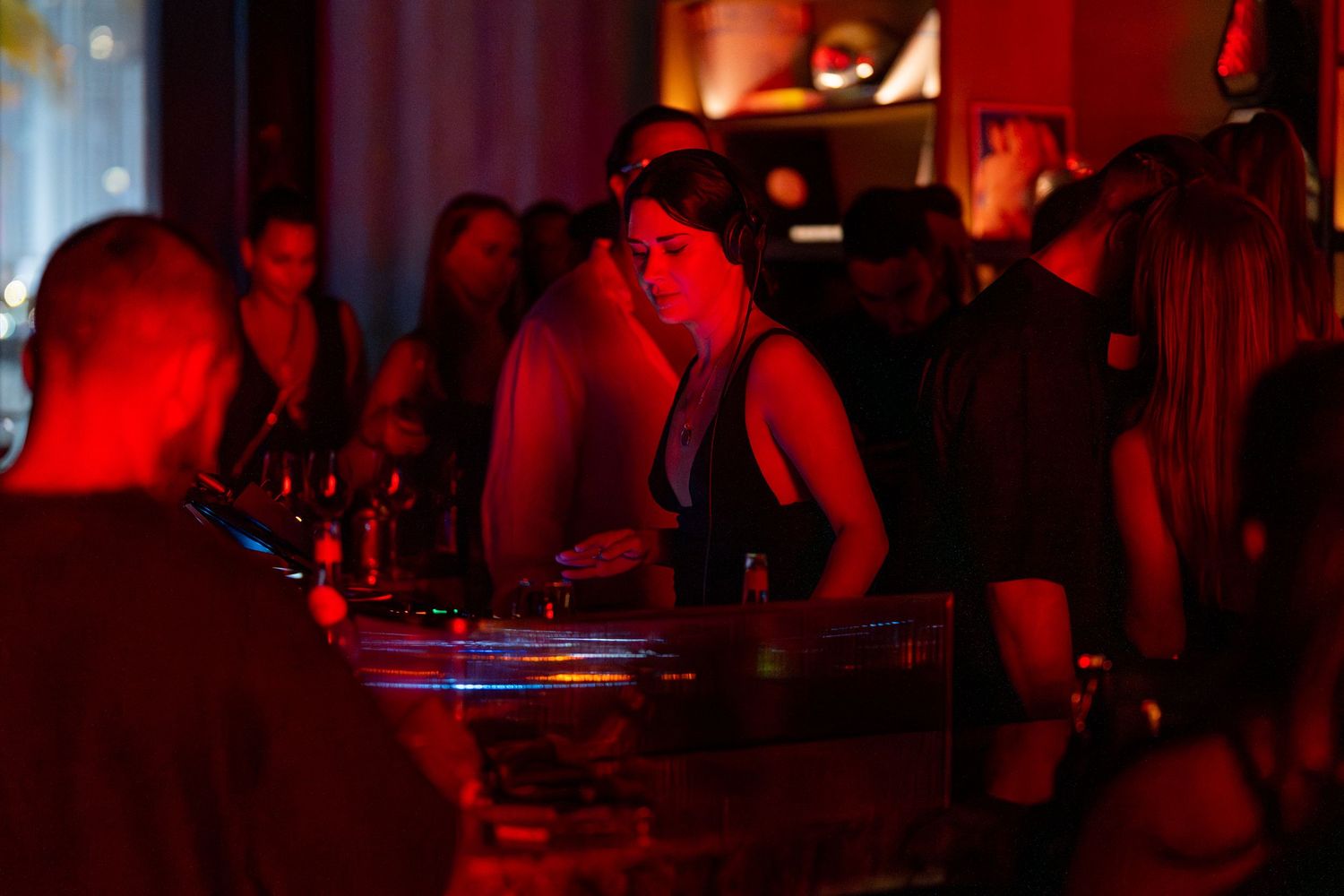Nightlife event photography in Dubai with DJ and crowd atmosphere