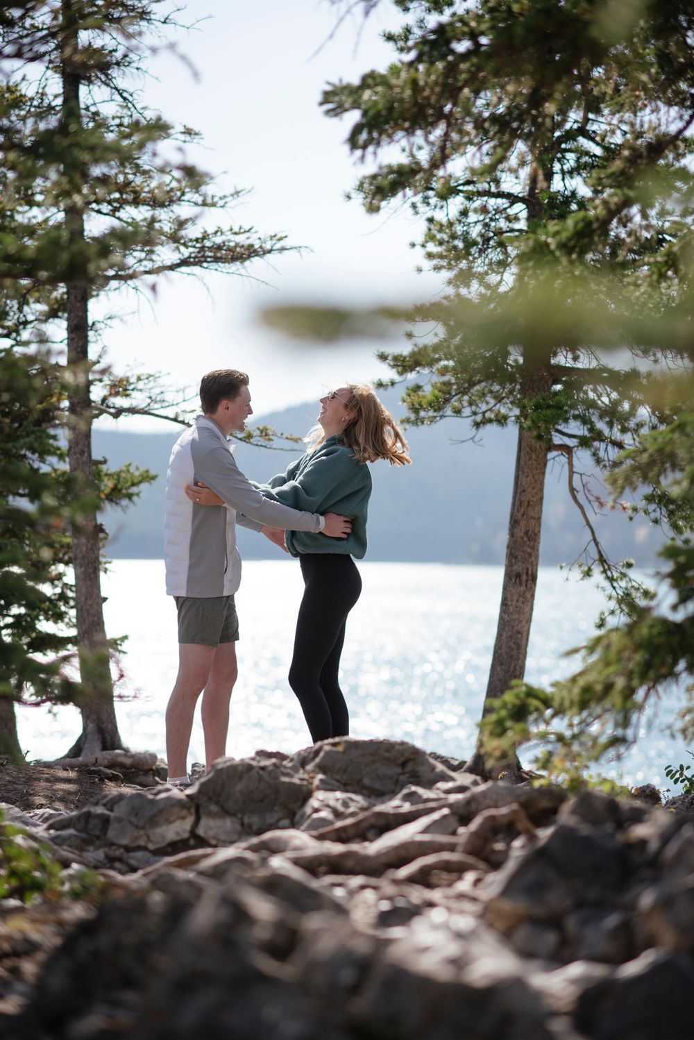 Lake Minnewanka Proposal in Banff | Matt + Kate