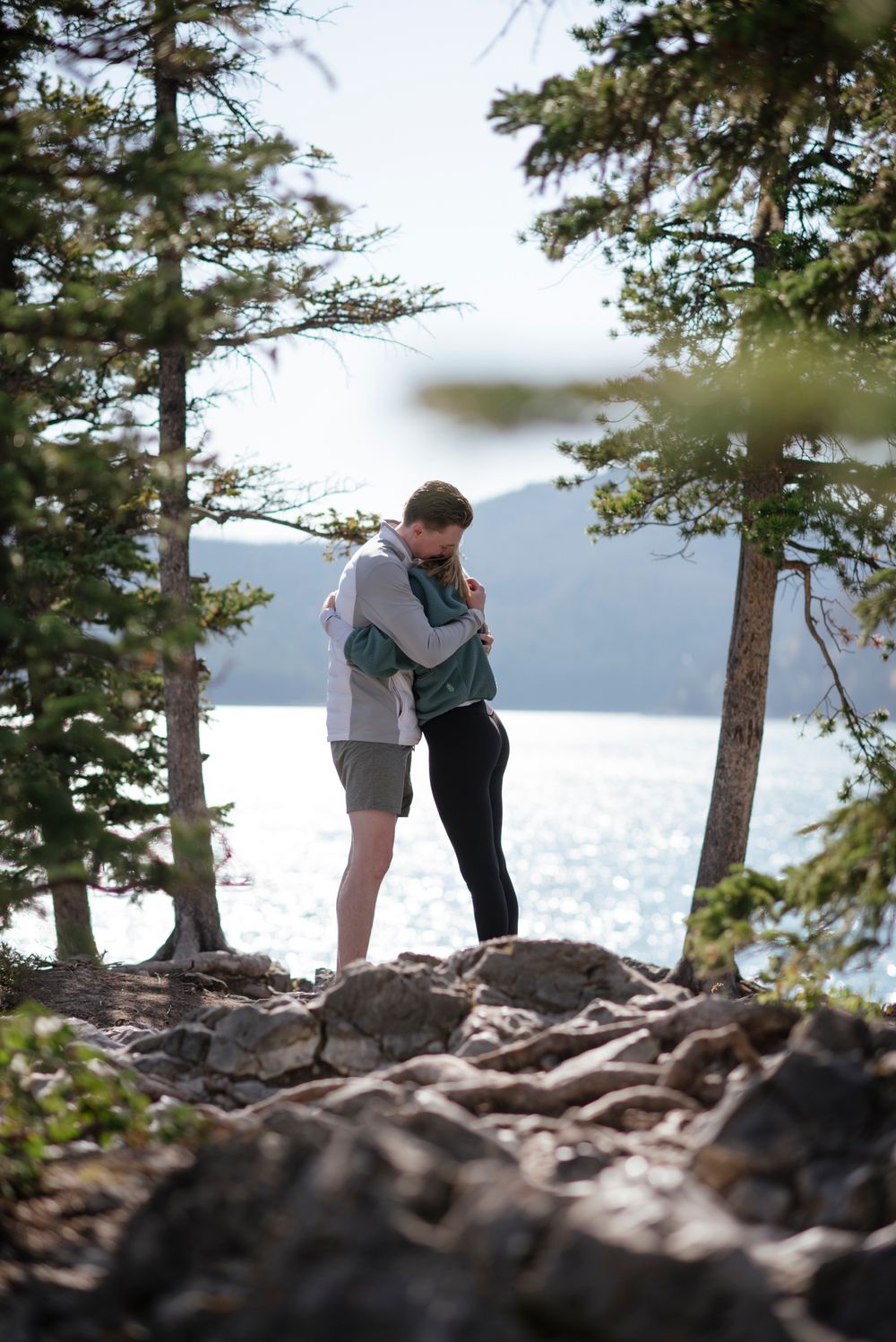 Lake Minnewanka Proposal in Banff | Matt + Kate