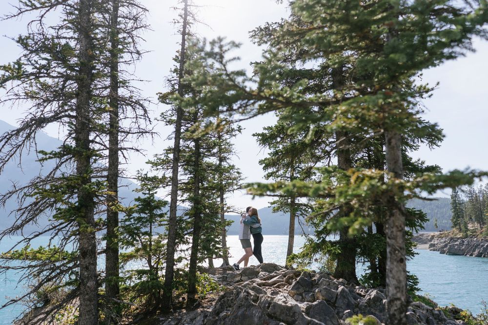 Lake Minnewanka Proposal in Banff | Matt + Kate