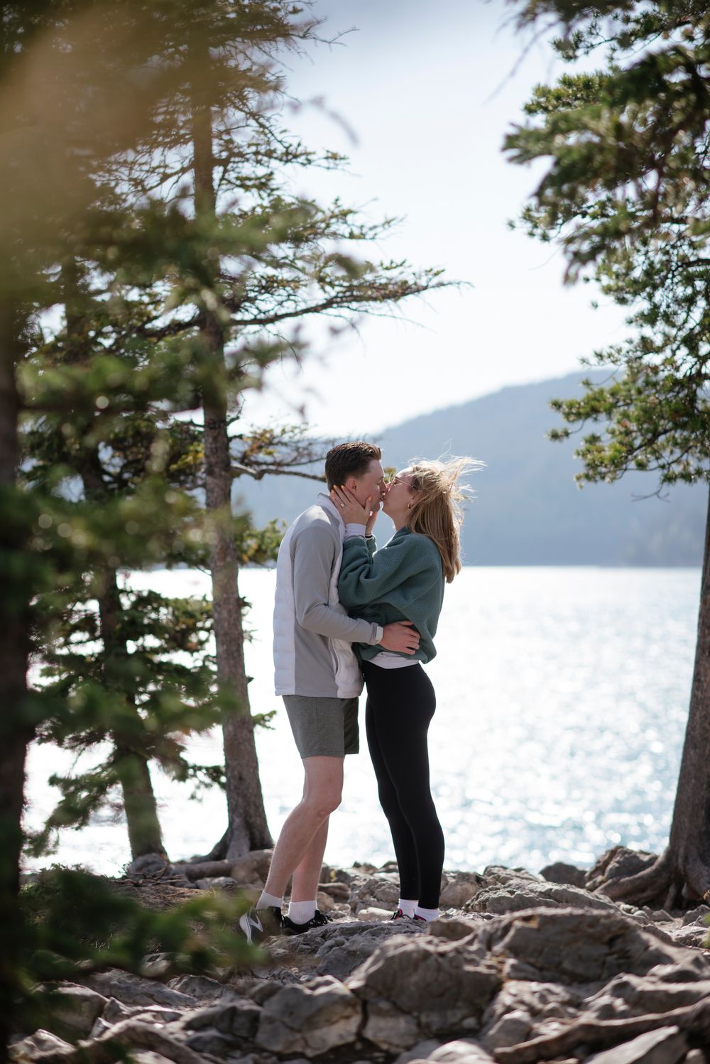 Lake Minnewanka Proposal in Banff | Matt + Kate