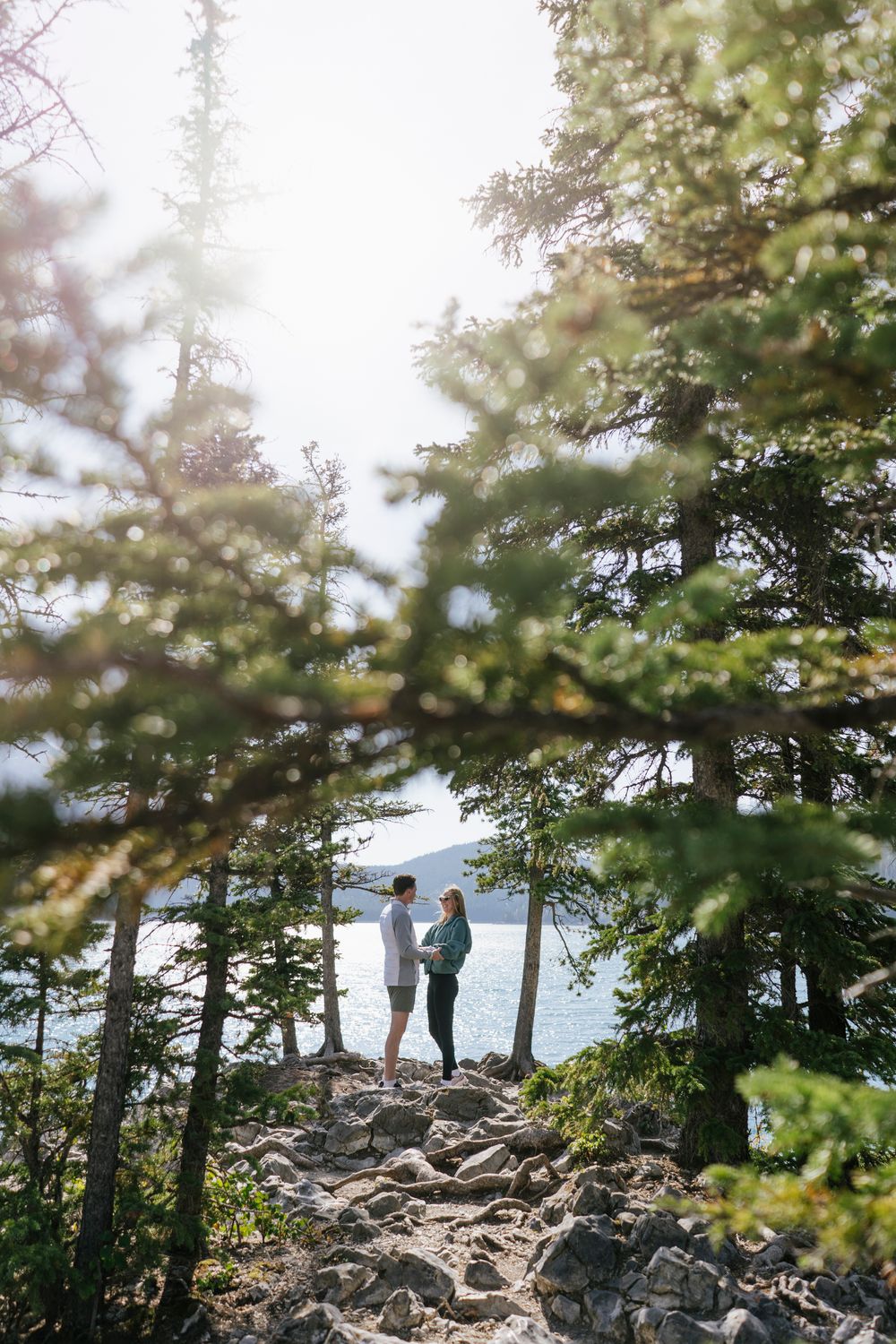 Lake Minnewanka Proposal in Banff | Matt + Kate