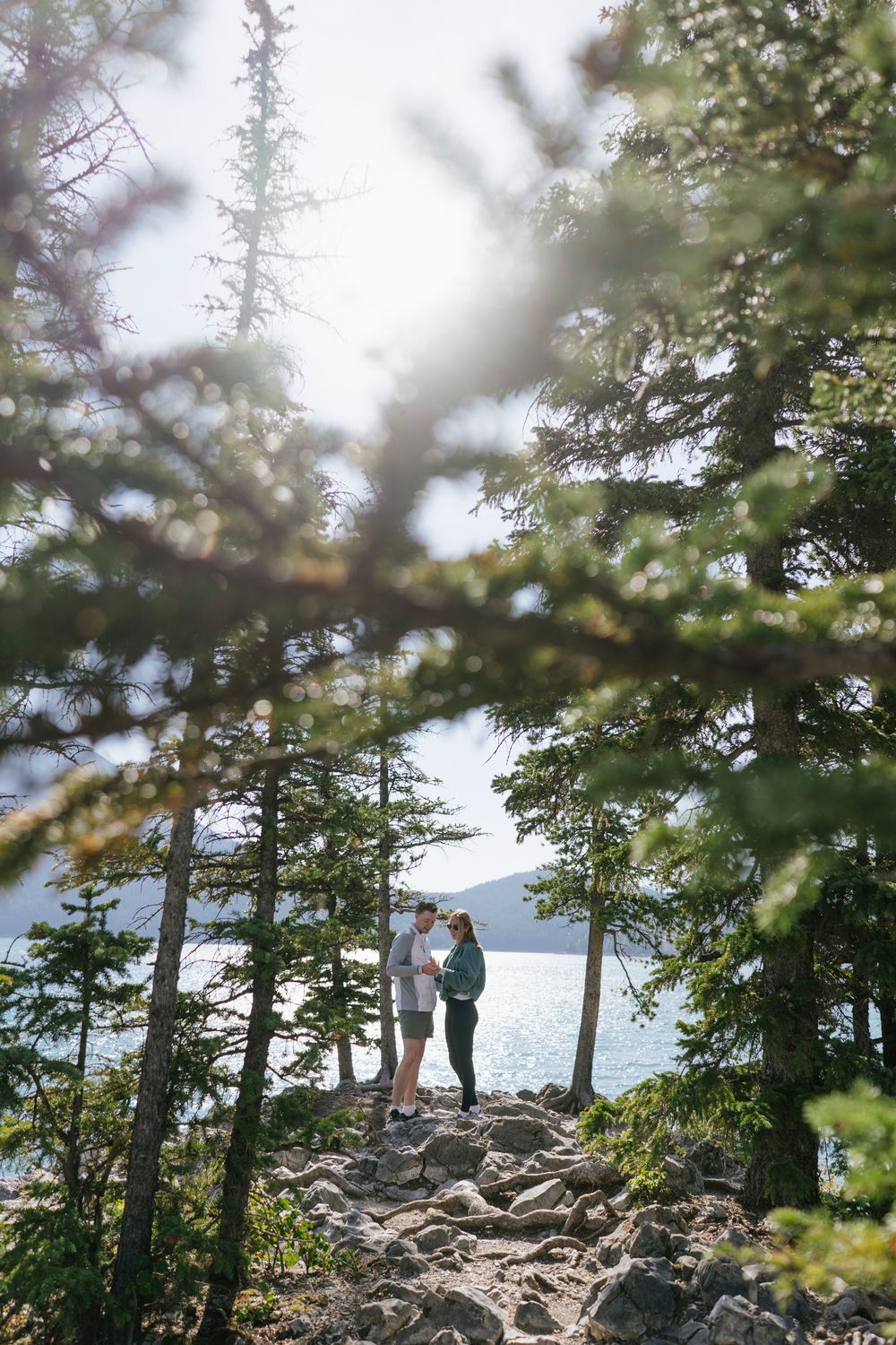 Lake Minnewanka Proposal in Banff | Matt + Kate
