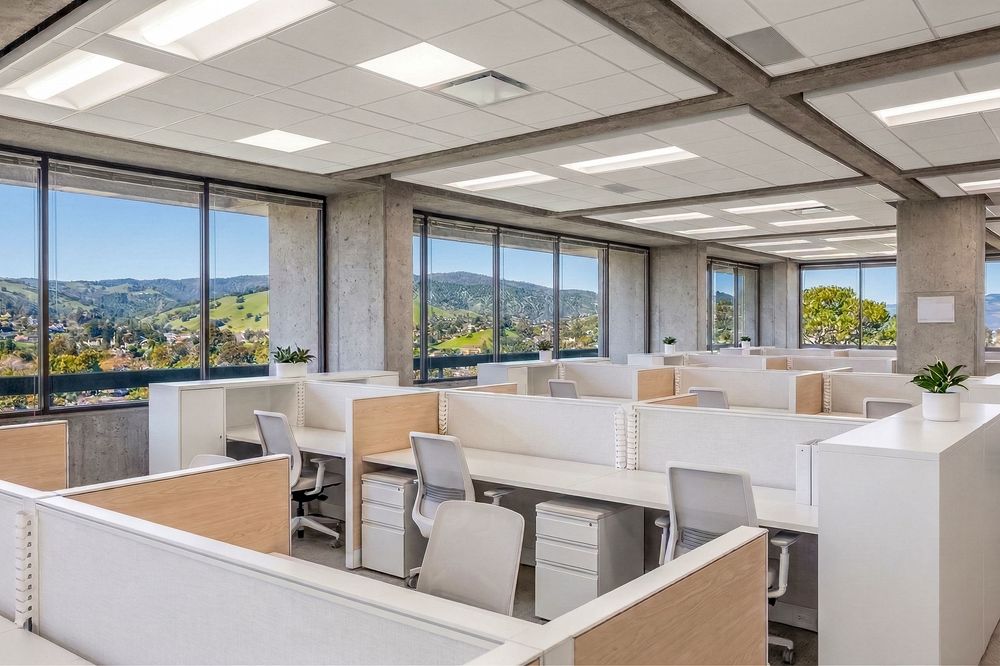 Michael Corona Photography Commercial Real Estate Office building cubicle desks interior