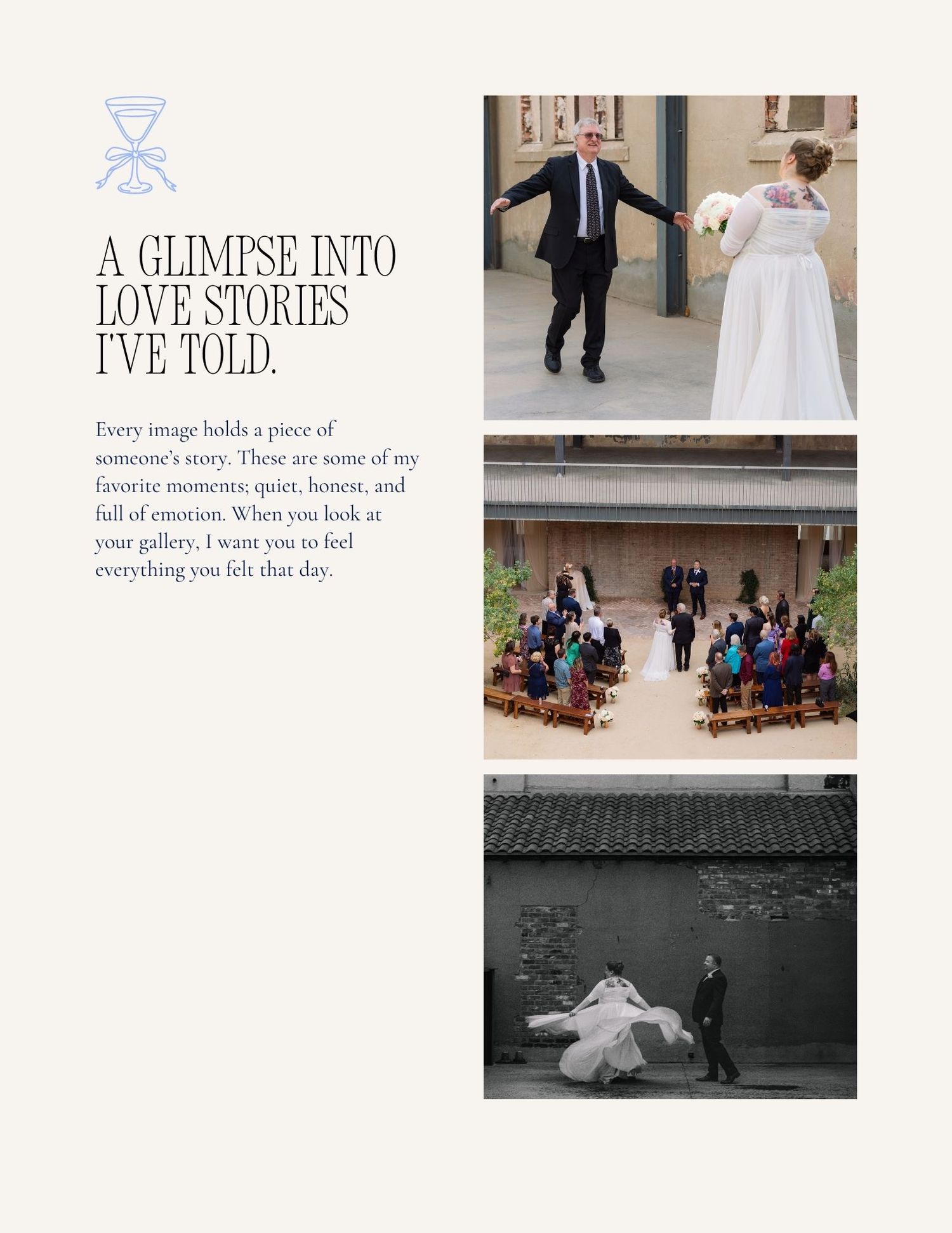 Wedding photo collage featuring bridal party poses, outdoor ceremony shots, and romantic moments in black and white.