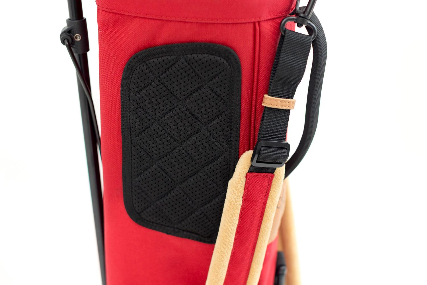 Charlie golf co junior bag red detail padding
