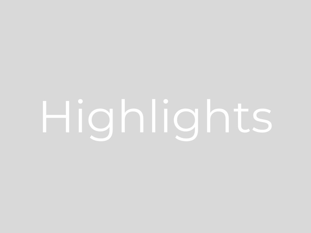 White text reading 'Highlights' on a light gray background.