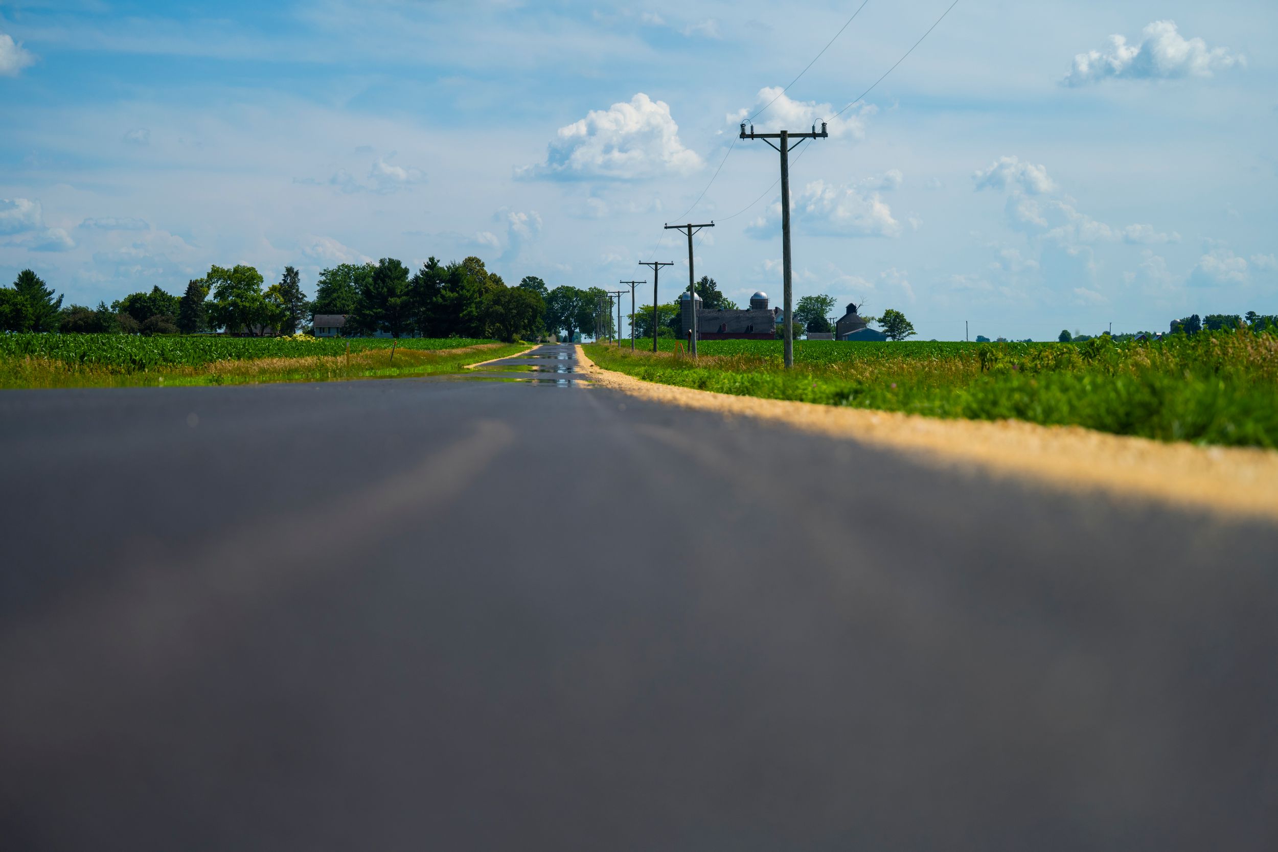 Farm road Illinois NW Chicago burbs