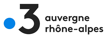 France 3 Auvergne Rhone-Alpes regional television logo in black and blue.
