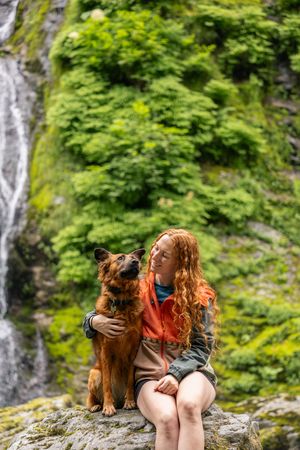 Outdoor portrait of dog photographer