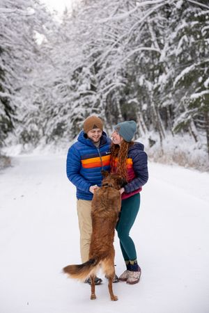 Outdoor portrait of dog photographer