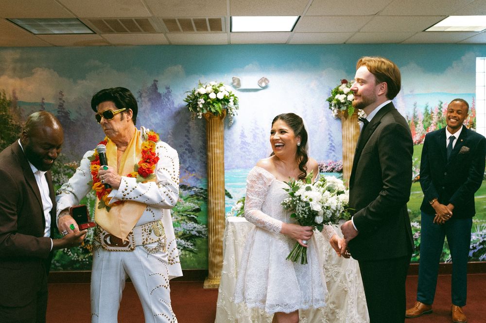 Elvis Wedding Chapel Amore at Little White Wedding Chapel Las Vegas on Super 8 video