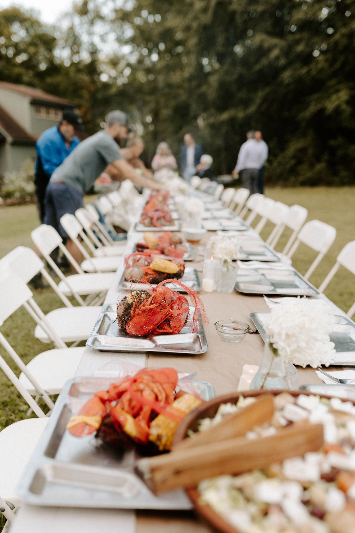 Special event photography for a rehearsal dinner in Maine.