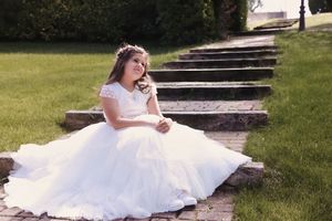 primera comunion, sesion de fotos de una niña Vitoria gasteiz, BOAfoto