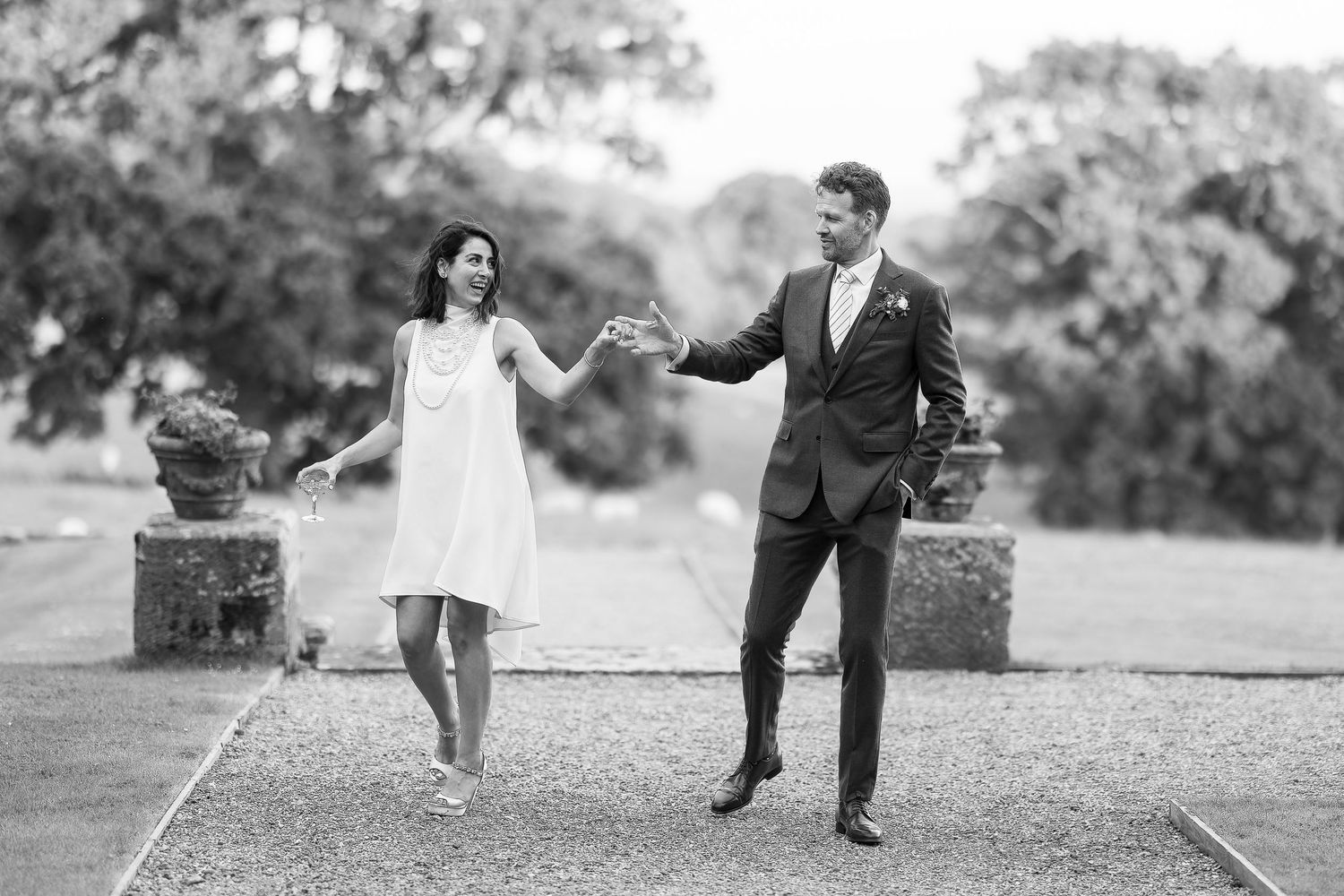 A timeless and atmospheric wedding portrait captured at a grand heritage estate.