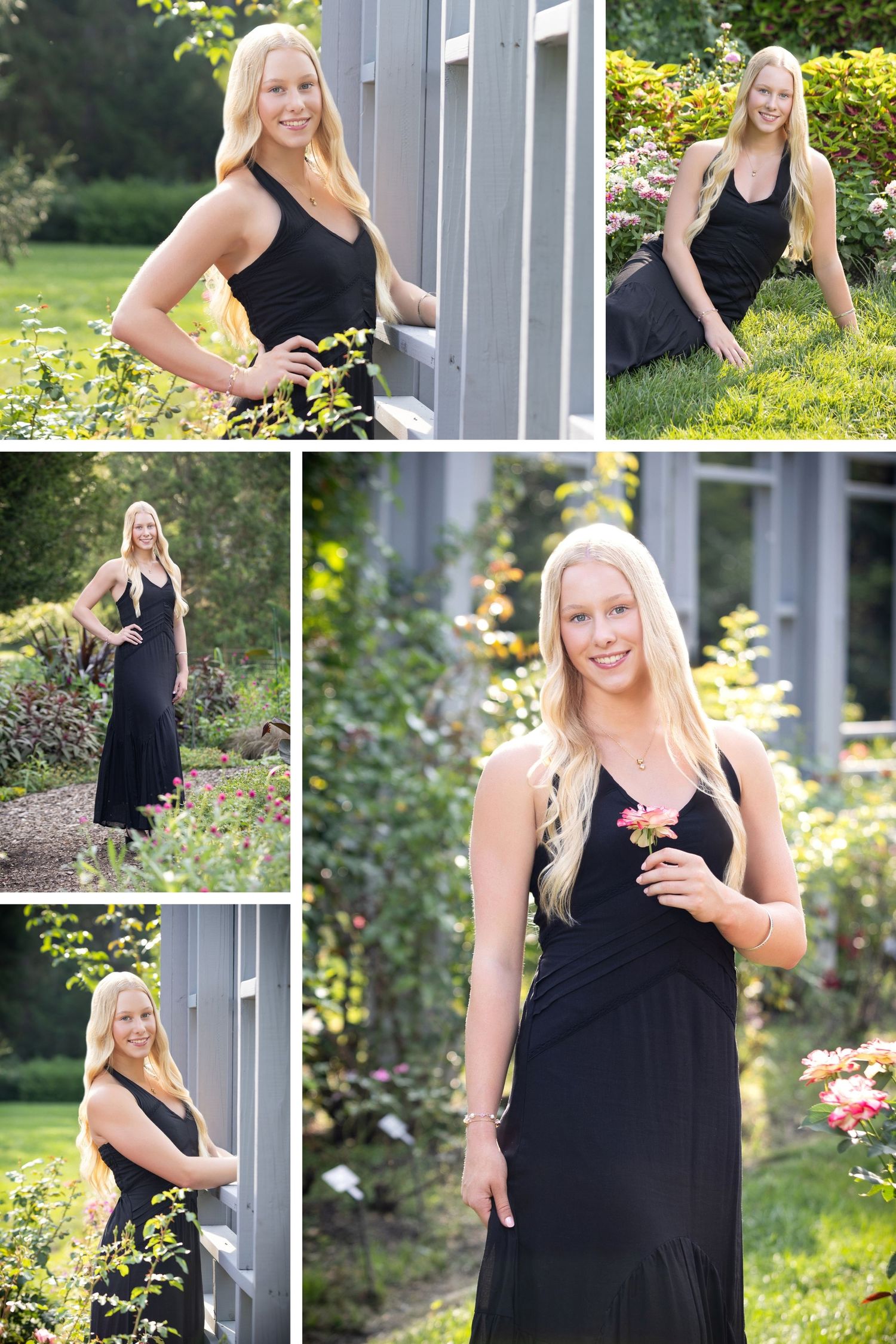 Olentangy Liberty senior pictures in Inniswoods.  Senior pictures in the park.  Floral senior pictures.