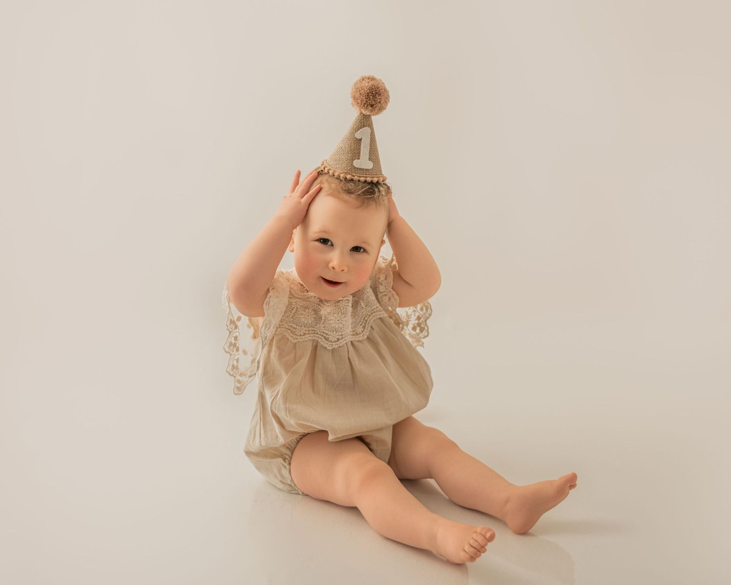A one year old milestone photography session.
