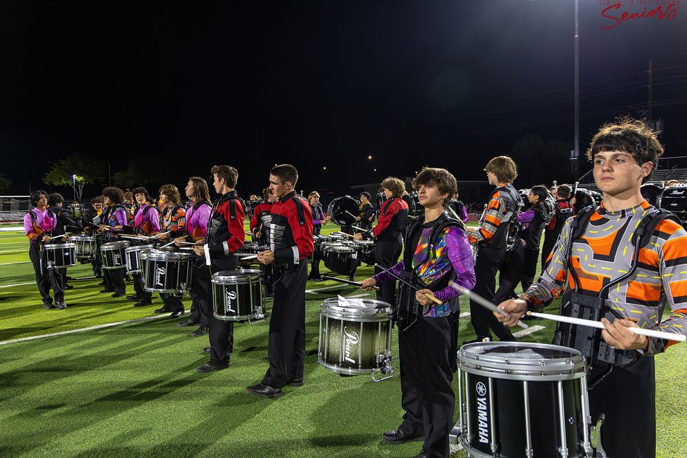 Phoenix AZMBA Marching Band Pictures senior BANNERS Anjeanette Photography High School AZ halftime performance photos