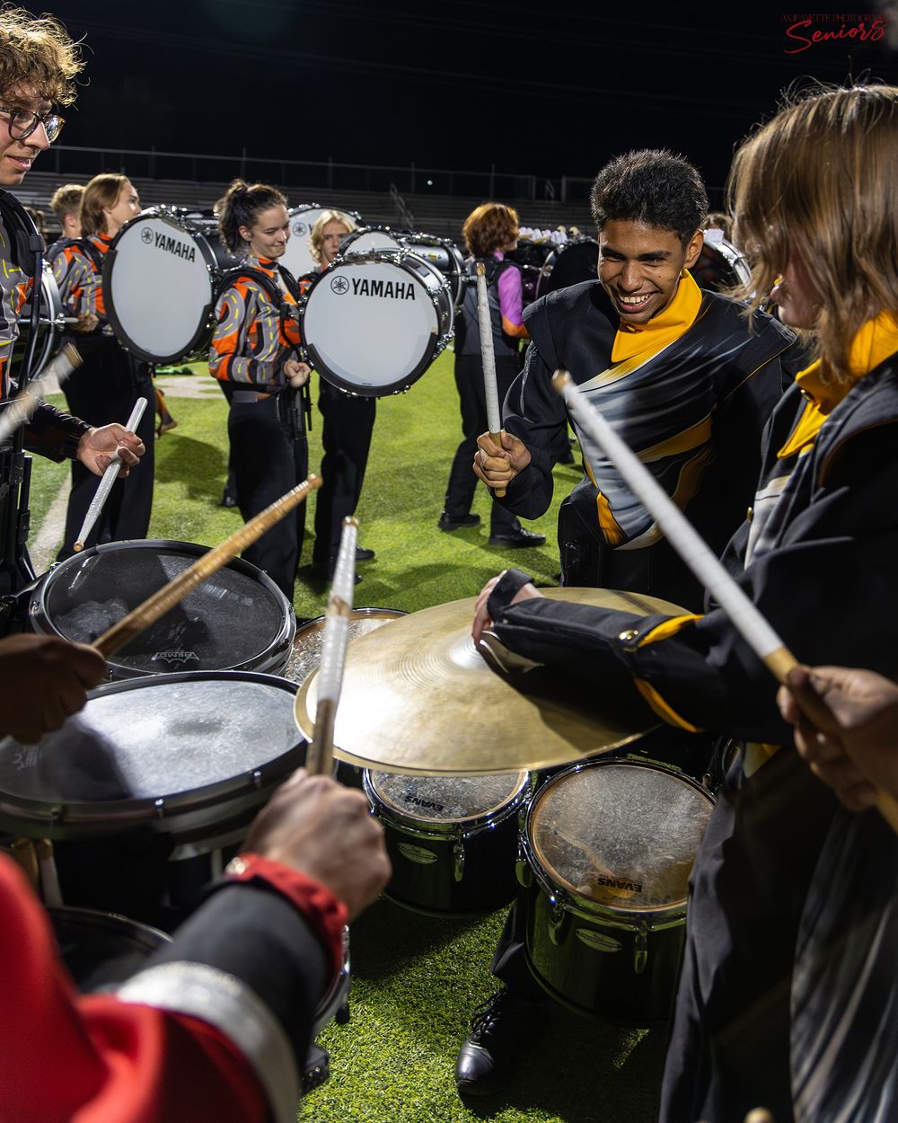Phoenix AZMBA Marching Band Pictures senior BANNERS Anjeanette Photography High School AZ halftime performance photos