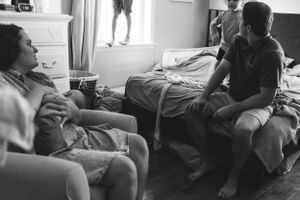 Memphis Family Portrait of family and wild boys during Day in the Life session in Memphis Tennessee.