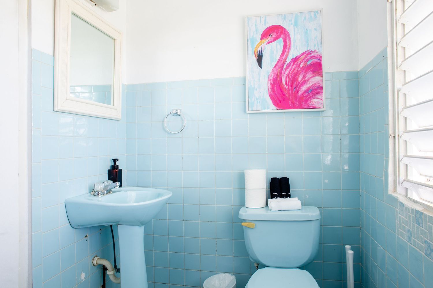 Real estate photo for a short-term rental in Aguas Buenas, Puerto Rico. Bathroom.