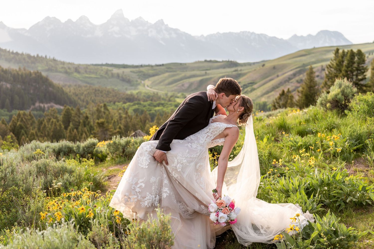 Golden Hour Bridal portraits at The Wedding Tree