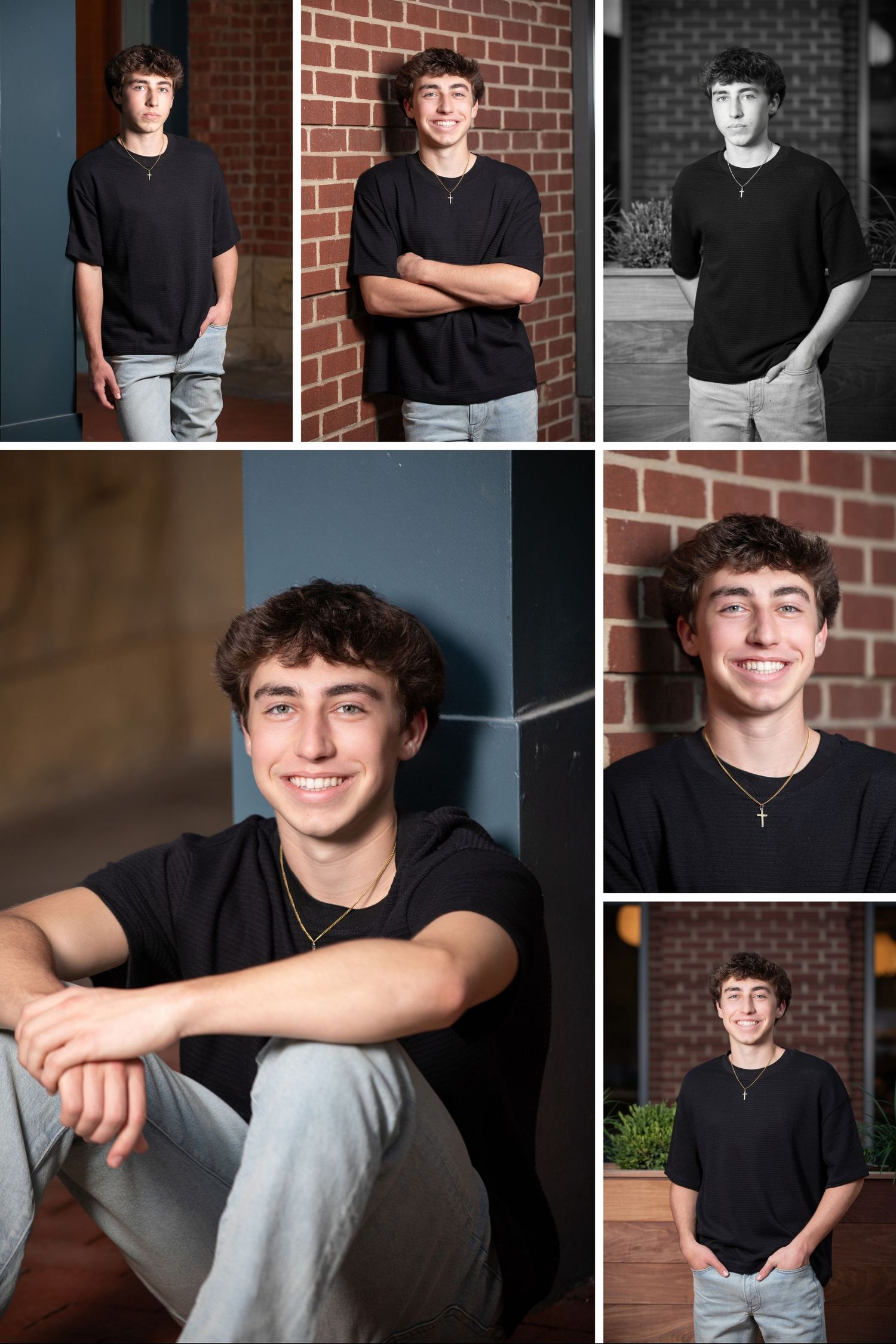 Olentangy Liberty senior guy portraits in downtown Columbus Arena District with stylish outfits and urban backdrops.