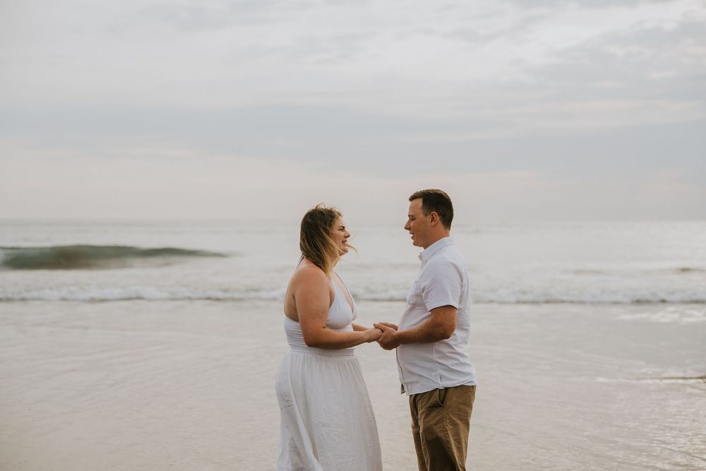 Surprise proposal photography at Petitenget Beach.