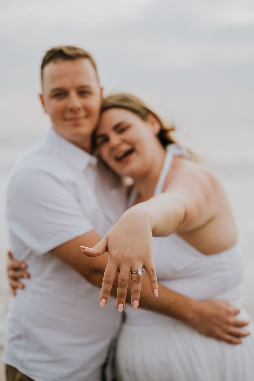 Surprise proposal photography at Petitenget Beach.