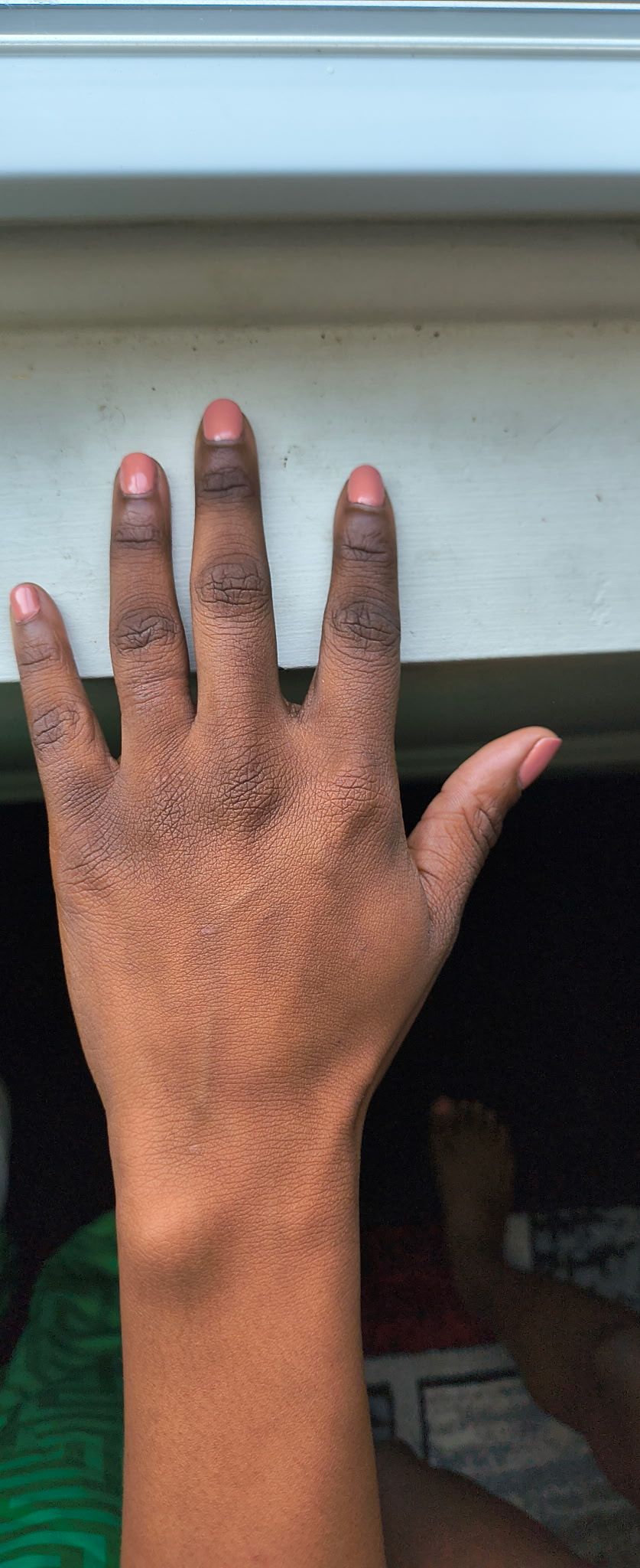 Back view of Genesis Dudley's left hand for parts modeling