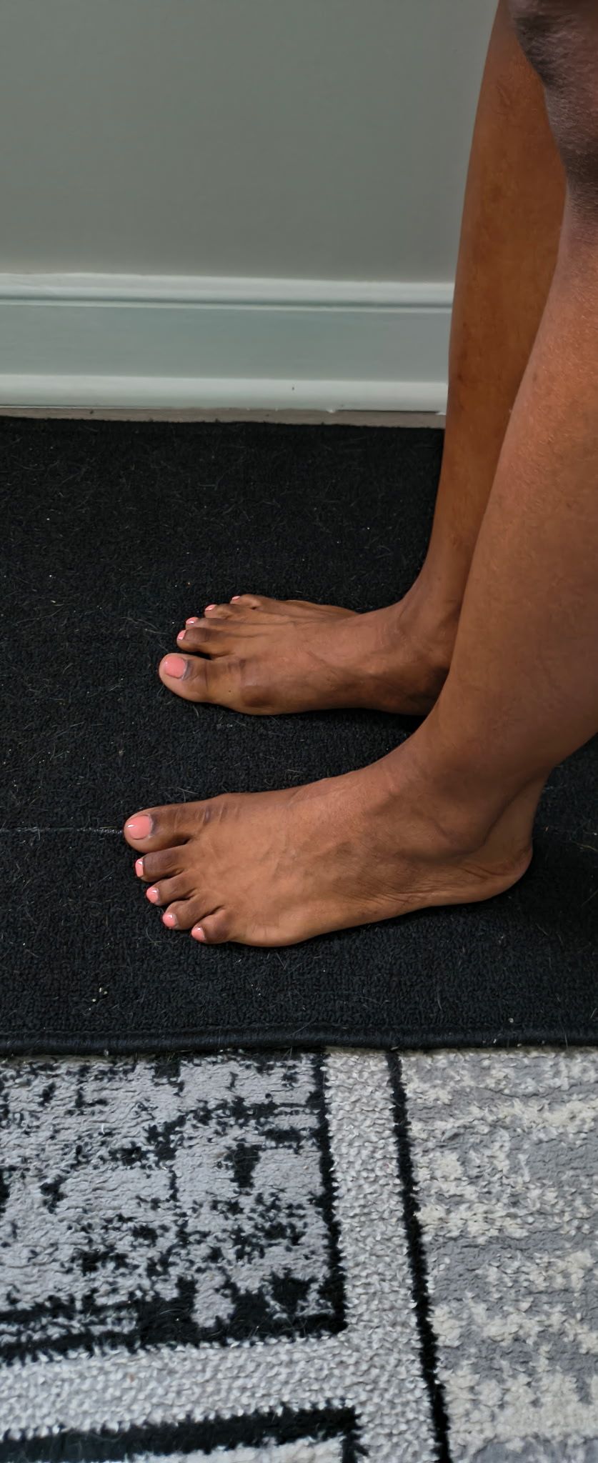 Side (left) view of Genesis Dudley's feet for parts modeling.