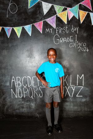 School photography session capturing a learner at Caligro