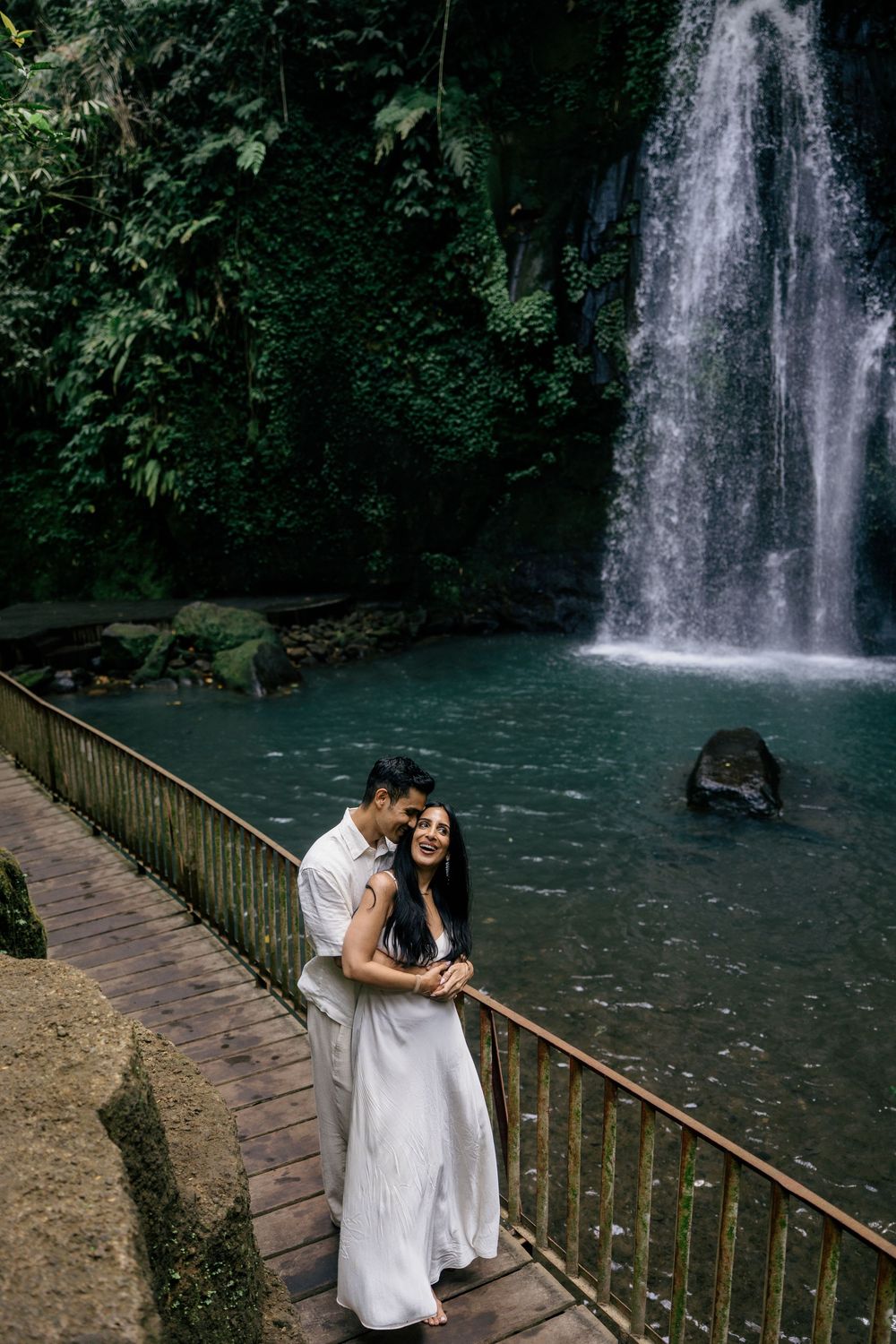 Engagement proposal photography at Ulu Petanu Waterfall