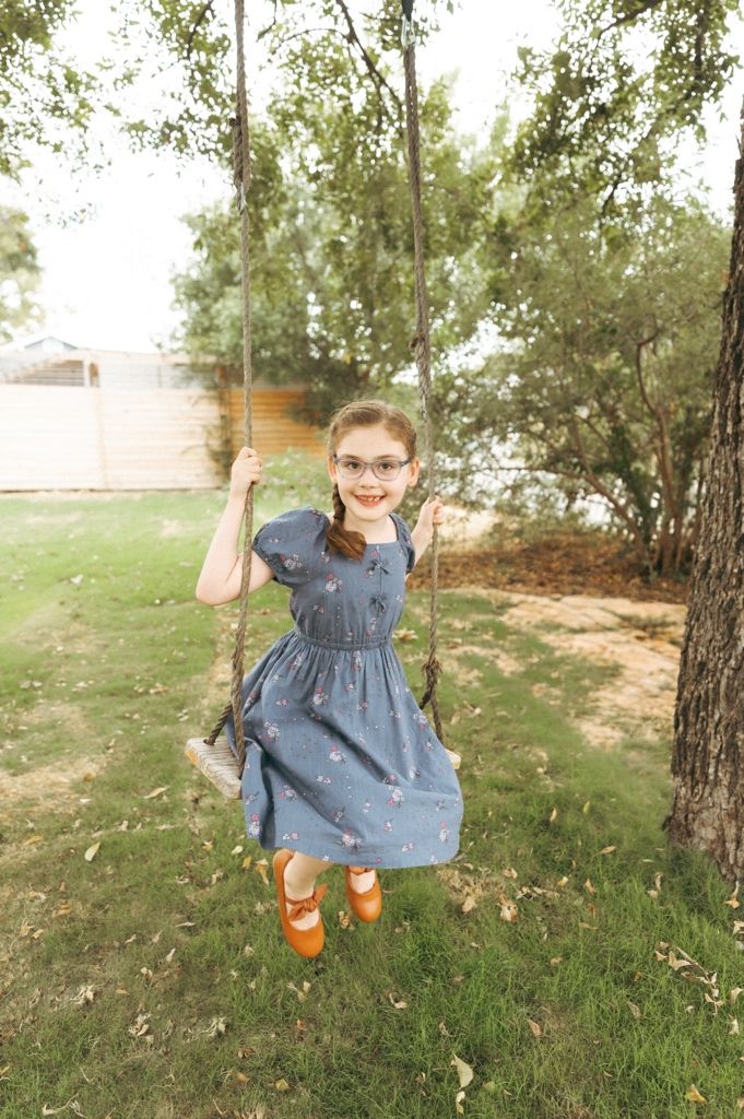 Outdoor family portraits in Downtown McKinney