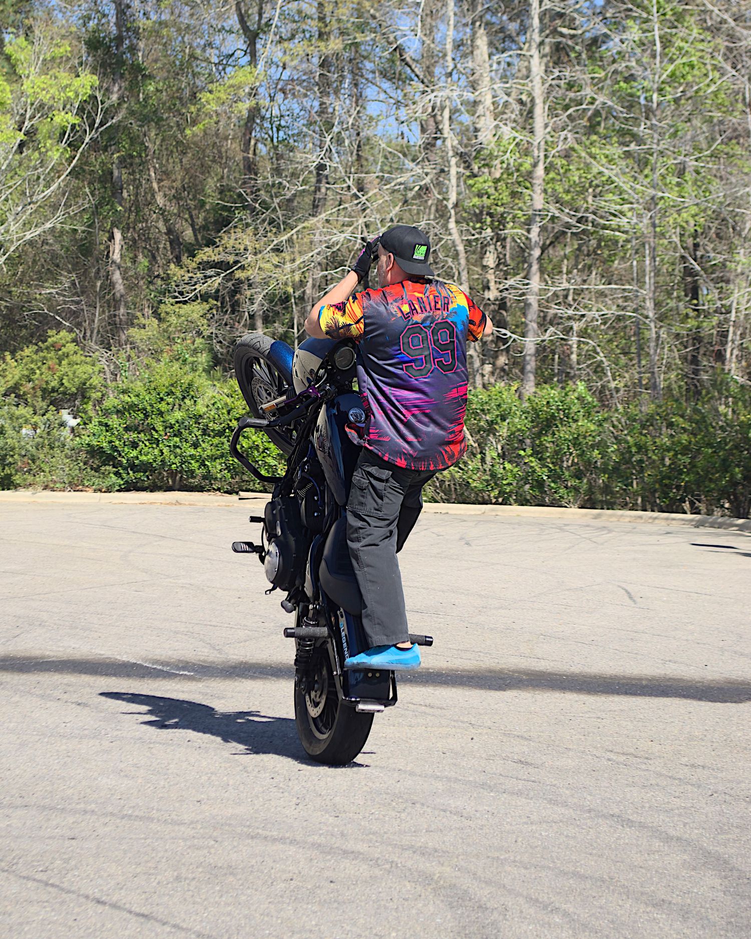 Harley Sportster stunt