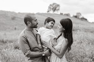Photo of mom, dad, and son