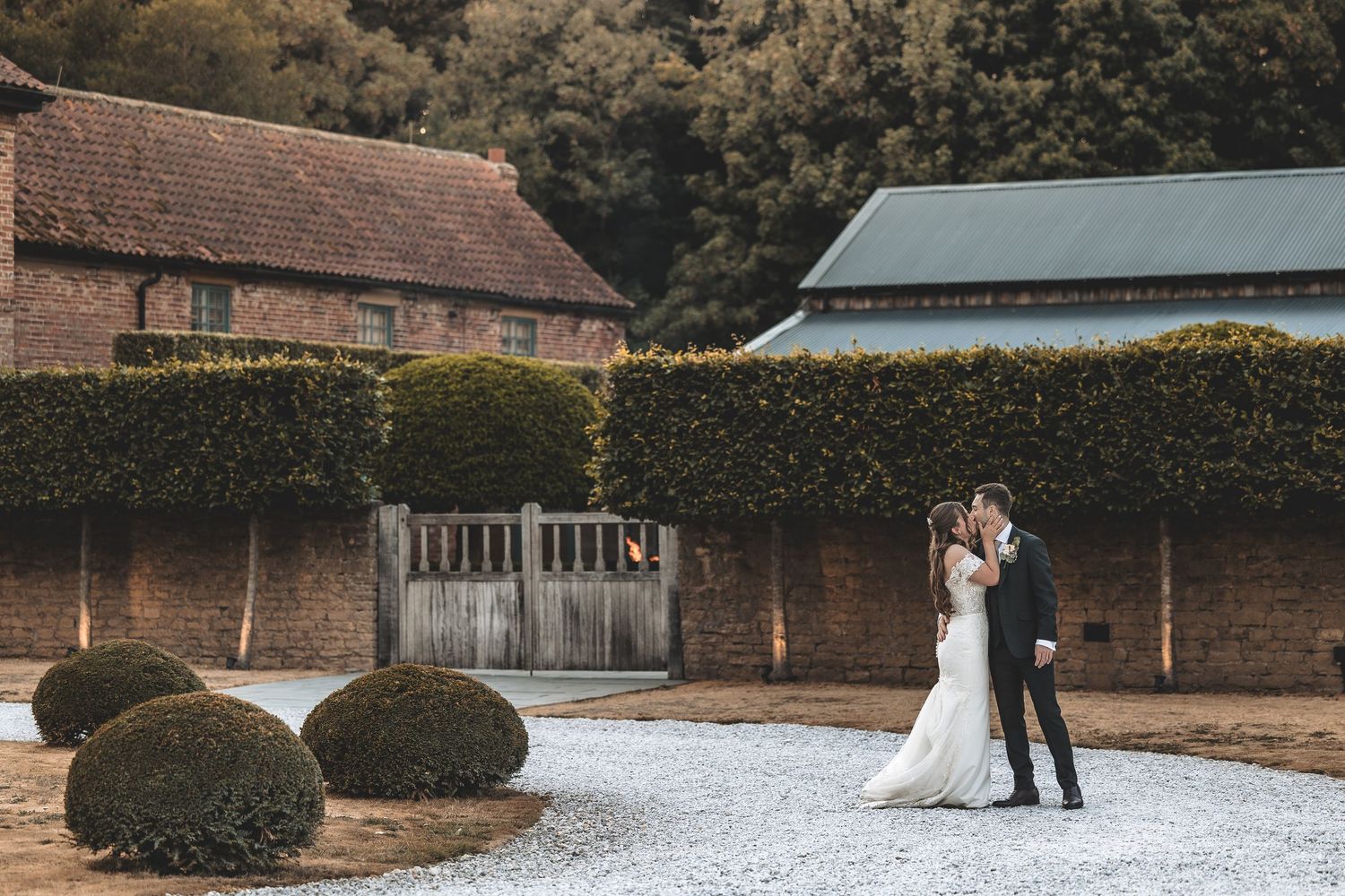 Natural couple photography outside Hazel Gap Barn