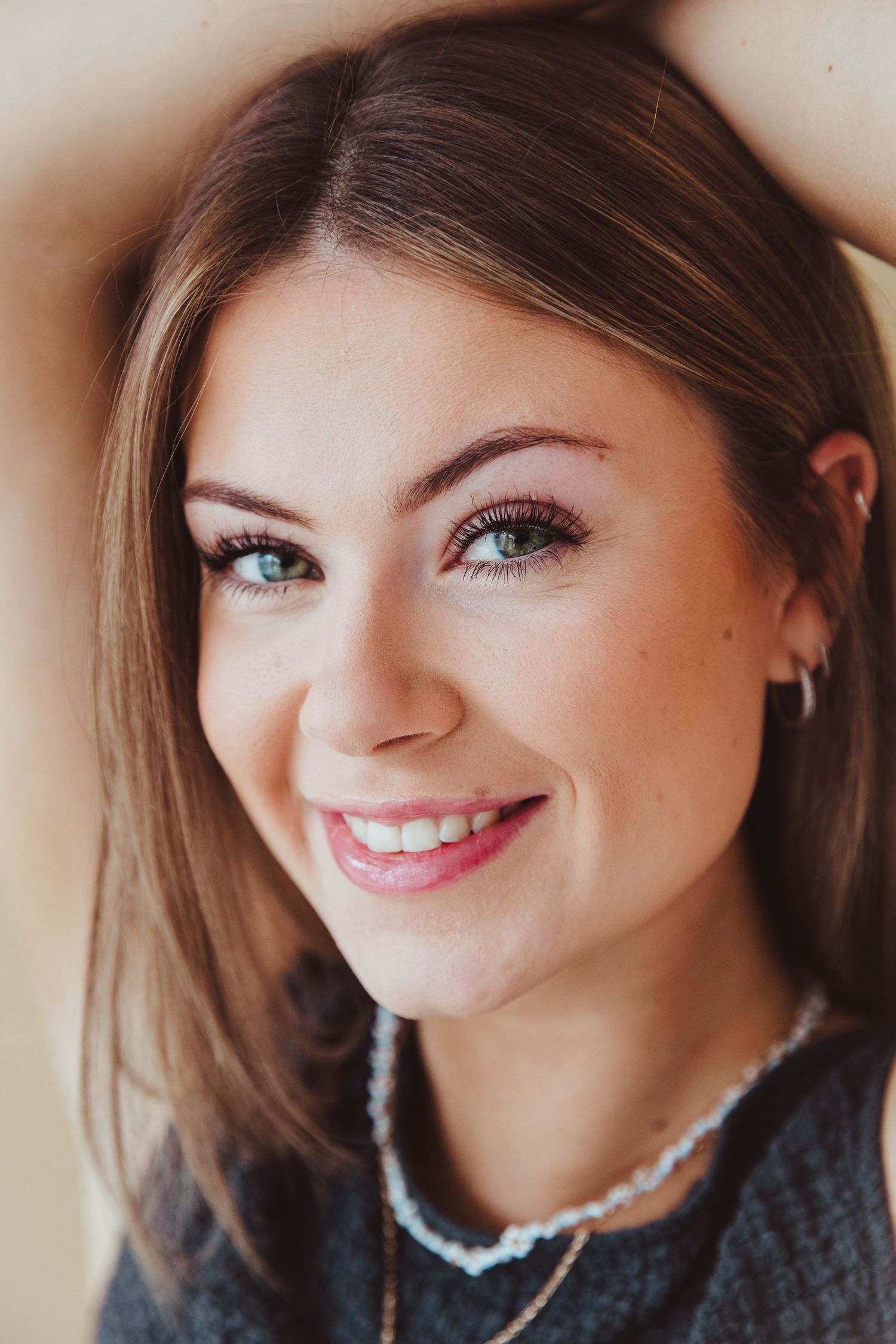 Graduate branding headshots - beautiful, powerful portrait, smiling young lady. North Wales
