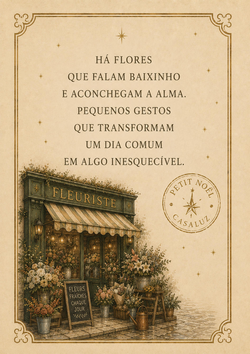 Florista parisiense — flores e pequenos gestos que tornam um dia inesquecível.