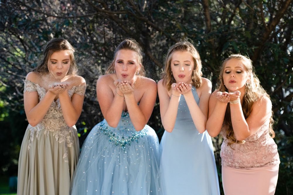 Girls posing at a debs ball event