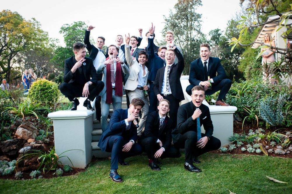 Boys at a matric dance pres shoot
