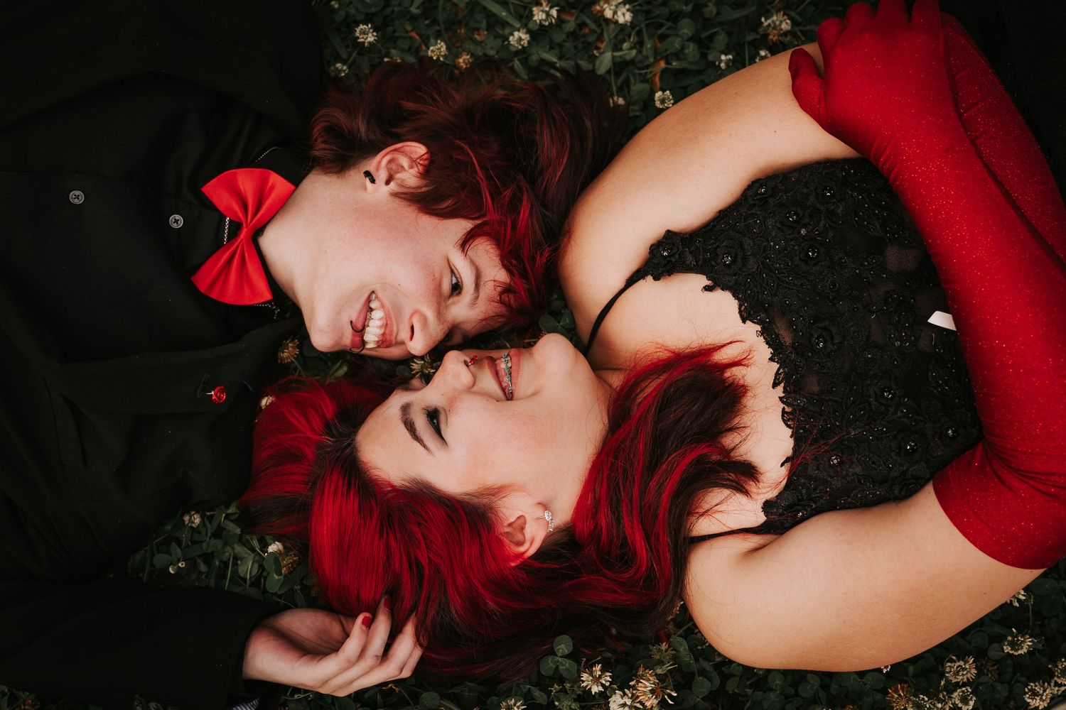 Prom Dates being cute with one another before the dance. Jacksonville, Florida