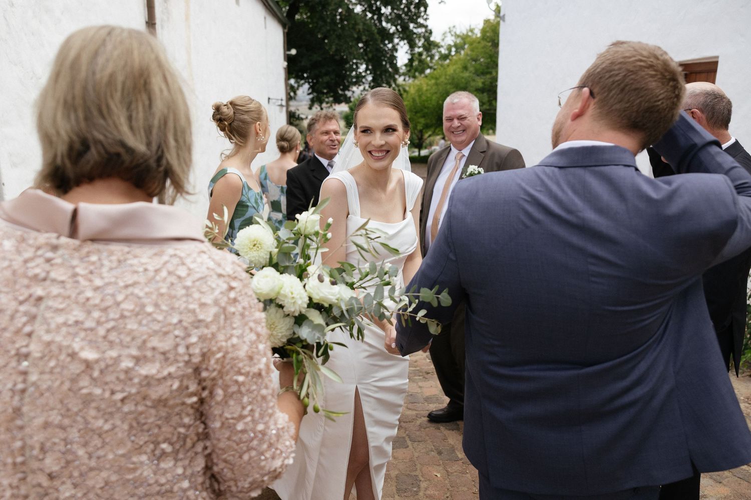 Wedding photographer Christene de Coning at Diamant Estate in Paarl with Deon Meiring and Masch dresses